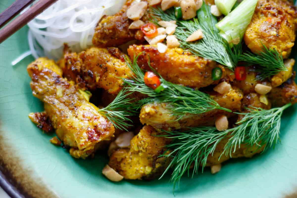 Cha Ca (Turmeric Fish with Dill): A Culinary Delight from Vietnam